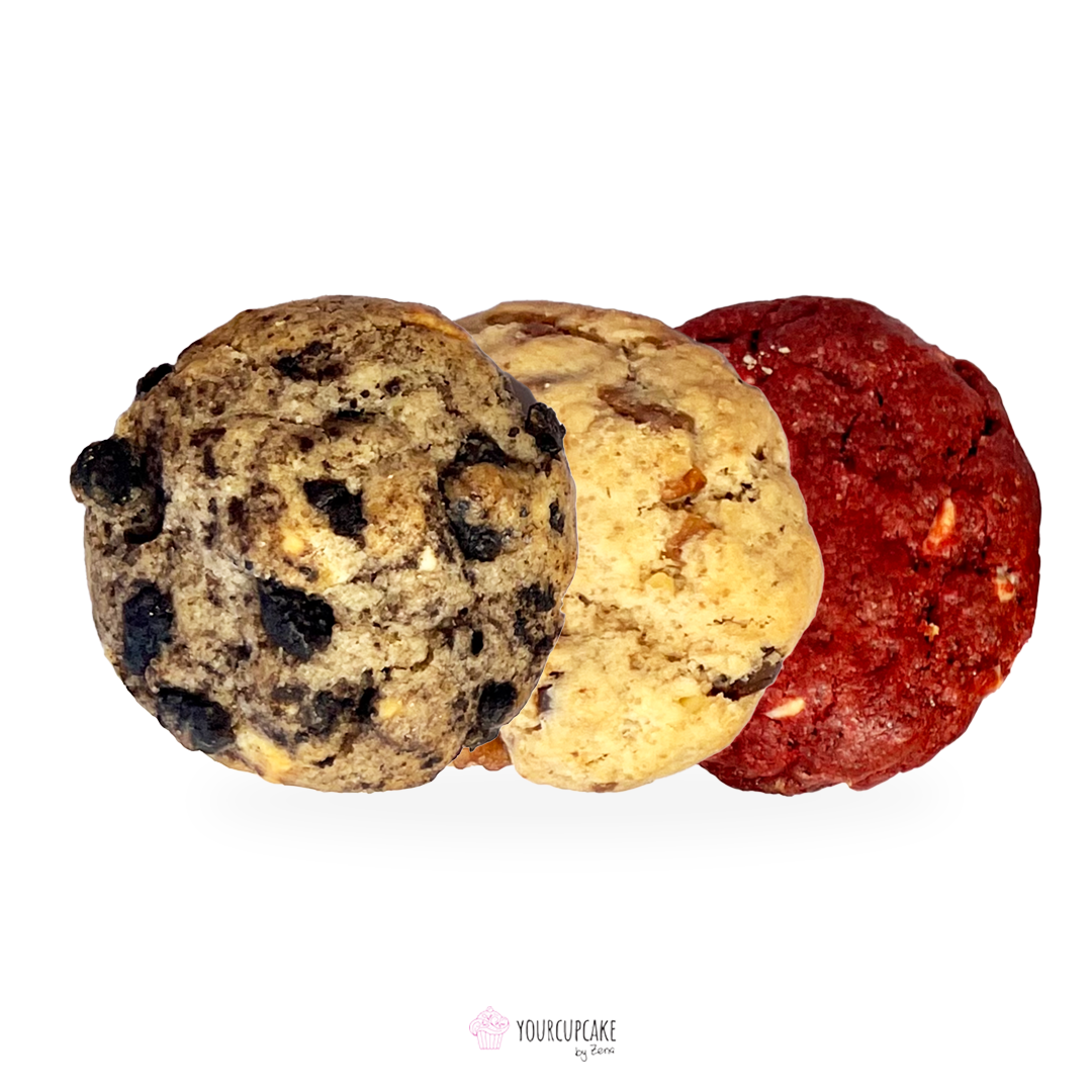 Mini Red Velvet Chunks Cookies, 5 Stück