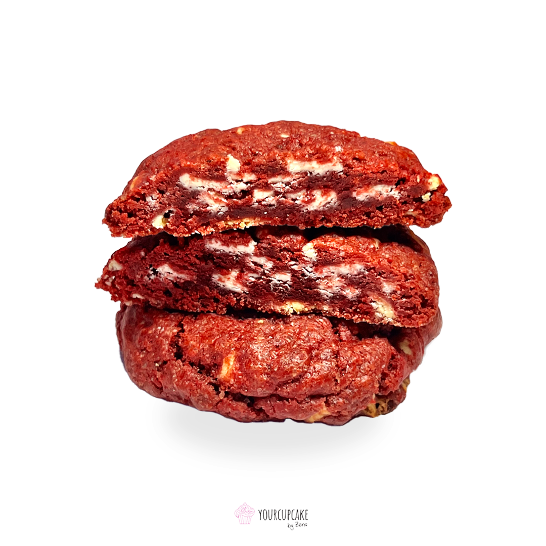 Mini Red Velvet Chunks Cookies, 5 Stück